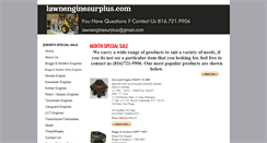 Desktop Screenshot of lawnenginesurplus.com